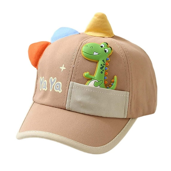 VNKIDY Kids Hats Children Cute Baseball Cap With Dinosaur Figure Pocket Boys Girls Dome Styled Hat With Colorful Horns Letter Embroidery For Outdoor Activities Classic Headwear