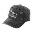 thumbnail image 1 of VNKIDY Kids Hats Children Retro Washed Peaked Cap With White Dinosaur Skeleton Embroidery Fashion Sunshade Peaked Cap For Daily Wear Leisure Headwear, 1 of 4