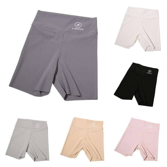 VNKIDY Kids High Waist Seamless Solid Stretch Bike Shorts Summer Regular Fit Quick Dry Soft Athletic Undershort Pants For Boys Girls Trendy Bottoms 8-9 Years