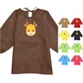 thumbnail image 1 of VNKIDY Kids Round Neck Raglan Long Sleeve Cartoon Giraffe Print Pocket Tie Back Waterproof Painting Apron Tops For Toddler Children Classic Top 8-12 Years, 1 of 8