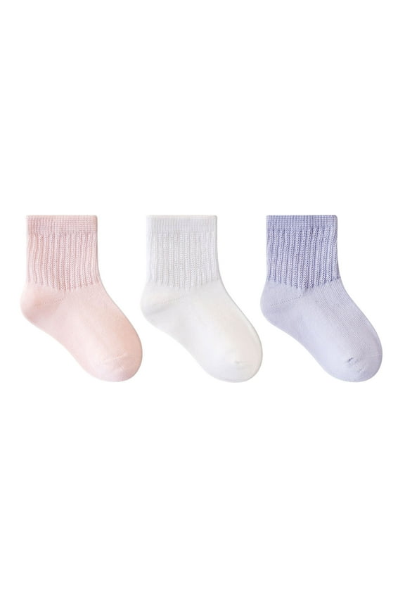 Kids Sock Children Pastel Colored Mid Crew Athletic Socks Cotton Breathable Stretchy Socks For All Season Outdoor Sports Play Casual Socks