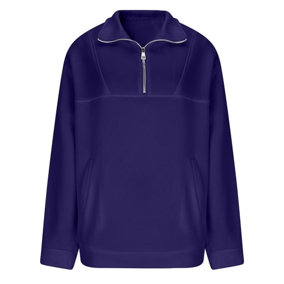 VNKIDY Men Casual Quarter Zip Pullover Stand Collar Slim Fit Sweatshirt Lightweight Athletic Tops Streetwear Daily Comfort Male Long Sleeve Solid Color Autumn Winter Outwear Leisure