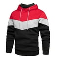thumbnail image 1 of VNKIDY Men Color Blocked Loose Casual Jacket With Side Seam Pockets And Hooded Sweatshirt Male Long Sleeve Autumn Winter Streetwear Comfort, 1 of 2