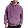 thumbnail image 1 of VNKIDY Men Heavyweight Hooded Sweatshirt Washed Pullover Soft Warm Winter Hoodie With Front Pocket Casual Wear Male Long Sleeve Solid Color Autumn Streetwear Cozy, 1 of 4