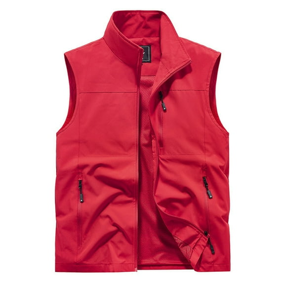 VNKIDY Men Tank Tops Slim Fit Sleeveless Solid Color Tank Top With Zipper Pocket For Casual Wear Comfortable Stretchable Shirt Gym Workout Summer Fashion Cozy Tops