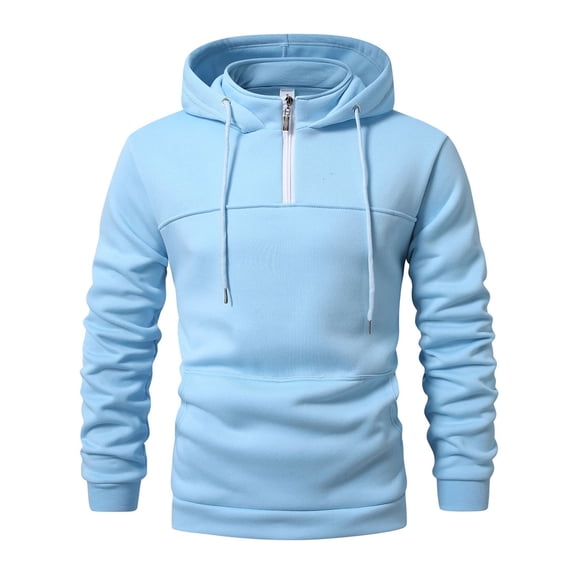 VNKIDY Men's Casual Hooded Sweatshirt Loose Fit Pullover Autumn Winter Comfortable Pure Color Hoodie With Pocket Male Long Sleeve Streetwear Relaxed Fit