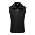 thumbnail image 1 of VNKIDY Men's Casual Outdoor Vest Lightweight Solid Color Relaxed Fit Outerwear Coat Sleeveless Collared Zipper Gilet For Daily Wear Cozy Top, 1 of 2