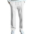 thumbnail image 1 of VNKIDY Men's Casual Pants Casual Solid Color Loose Fit Sweatpants Elastic Waisted Drawstring Straight Leg Trousers For All Season Wear Classic Pants, 1 of 9