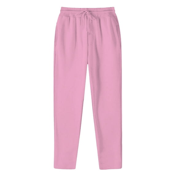 VNKIDY Men's Casual Pants Solid Color Straight Leg Casual Athletic Pants Loose Fit Elastic Waisted Drawstring Sweatpants For Outdoor Wear Classic Pants
