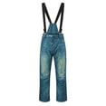 thumbnail image 1 of VNKIDY Men's Casual Pants Winter Denim Style Snow Bib Overalls Distressed Insulated Ski Overalls With Adjustable Straps Windproof Snow Pants For Cold Weather Outdoor Wear Casual Pants, 1 of 3