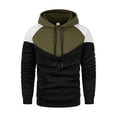 thumbnail image 1 of VNKIDY Men's Hoodies Autumn Winter Street Style Color Block Sweatshirt Long Sleeve Loose Fit Pullover With Drawstring Hood For Outdoor Wear Casual Tops, 1 of 3