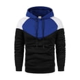 thumbnail image 1 of VNKIDY Men's Hoodies Autumn Winter Street Style Color Block Sweatshirt Long Sleeve Loose Fit Pullover With Drawstring Hood For Outdoor Wear Trendy Tops, 1 of 3