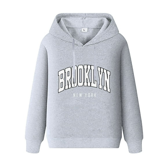 VNKIDY Men's Hoodies Street Style Autumn Winter Letter Prints Sweatshirts Loose Fit Long Sleeve Hooded Athletic Sweatshirts For Outdoor Activities Fashionable Tops