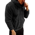 thumbnail image 1 of VNKIDY Men's Hoodies Winter Plush Solid Color Thermal Sweatshirts Long Sleeve Zipper Hooded Coat With Pockets For Cold Weather Versatile Tops, 1 of 8