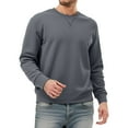 thumbnail image 1 of VNKIDY Men's Plush Hoodless Sweatshirt Solid Color Crewneck Pullover Long Sleeve Casual Warm Winter Tops Daily Wear Home Outdoor Hiking Comfortable Loose Fit Male Autumn Streetwear Relaxed Fit, 1 of 4
