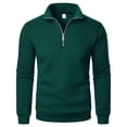 thumbnail image 1 of VNKIDY Men's Stand Up Collar Half Zipper Casual Fashionable Loose Large Sized Sporty Pullover Long Sleeved Sweatshirt Male Solid Color Autumn Winter Streetwear Cozy, 1 of 2