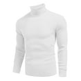 thumbnail image 1 of VNKIDY Men's Sweater Coat Autumn Winter Slim Fit Solid Color Ribbed Knit Turtleneck Sweater Long Sleeve Soft Thermal Jumper For Cold Weather Daily Casual Wear Fashionable Knitwear, 1 of 4