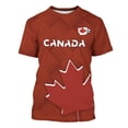 thumbnail image 1 of VNKIDY Mens Canada Maple Leaf Soccer Print Short Sleeve T Shirt Crew Neck Quick Dry Athletic Tee For Sports Daily Wear Red XXXXXXL, 1 of 3