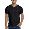 thumbnail image 1 of VNKIDY Mens T-Shirt Classic Slim Fit Crewneck Short Sleeve Tees Solid Color Breathable Tops For Casual Daily Layering Basic Wear Classic Top, 1 of 4