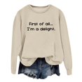 thumbnail image 1 of VNKIDY Sweatshirt Women's Winter Half Open Zipper Lapel Casual Pullover Hoodie Long Sleeve Solid Color Holiday Streetwear, 1 of 4