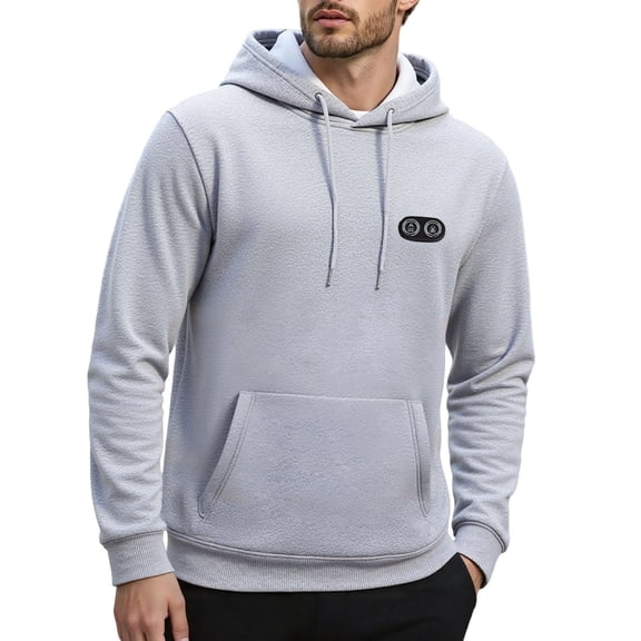 VNKIDY Sweatshirts Men Hoodies Smart Double Control Heated Jacket Winter Casual Warm Outerwear Male Long Sleeve Solid Color Autumn Streetwear Classic