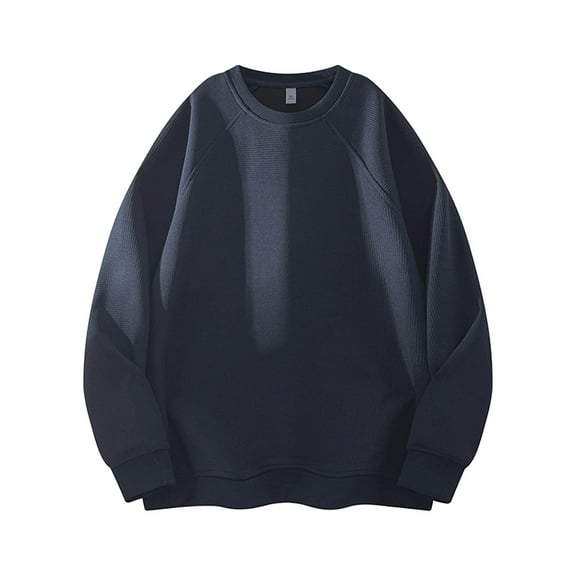 VNKIDY Sweatshirts Men Soft Sweater Long Sleeve Crewneck Casual Comfort Fit Athletic Jogger Shirt Tops Daily Wear Outdoor Activities Lightweight Warm Comfortable Male Solid Color Streetwear Stylish