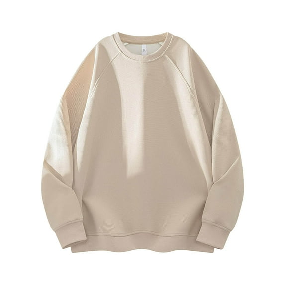 VNKIDY Sweatshirts Men Soft Sweater Long Sleeve Crewneck Casual Comfort Fit Athletic Jogger Shirt Tops Daily Wear Outdoor Activities Lightweight Warm Comfortable Male Solid Color Streetwear Stylish