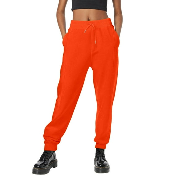 VNKIDY Women Casual Pants Casual Pants Loose Fit Mid Rise Elastic Waist Comfortable Pants For Everyday Wear Home Outdoor Activities Fall Winter Leisure Trousers