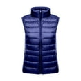 thumbnail image 1 of VNKIDY Women Outerwear Vests Lightweight Warm Puffer Stand Collar Vest Zip Up Sleeveless Down Gilet For Autumn Winter Casual Style Leisure Outerwear, 1 of 4