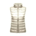 thumbnail image 1 of VNKIDY Women Outerwear Vests Lightweight Warm Puffer Stand Collar Vest Zip Up Sleeveless Down Gilet For Autumn Winter Casual Style Trendy Outerwear, 1 of 4
