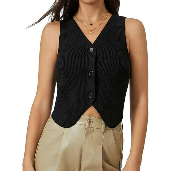 VNKIDY Women Outerwear Vests Stylish Quilted Vest Zip Up Slim Fit Outerwear Solid Color Crewneck Sleeveless Retro Plaid Pattern Casual Versatile Layering Piece Soft Tops