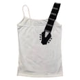 thumbnail image 1 of VNKIDY Women's Camisole Guitar Pattern Print Tank Top Spaghetti Strap Slim Fit Sleeveless T Shirts For Casual Daily Street Wear Versatile Tops, 1 of 5