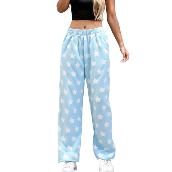 VNKIDY Women's Casual Pants Multiple Pattern Option Pattern Wide Leg Pants Elastic Waist Soft Fabric Relaxed Fit Stylish Design Trousers For Casual Daily Outdoor Leisure Activities Classic Trousers