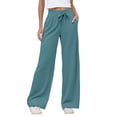 thumbnail image 1 of VNKIDY Women's Casual Pants Summer Lightweight Solid Color Sweatpants With Pockets Loose Fit Elastic Waisted Drawstring Trousers For Outdoor Activities Fashionable Pants, 1 of 7
