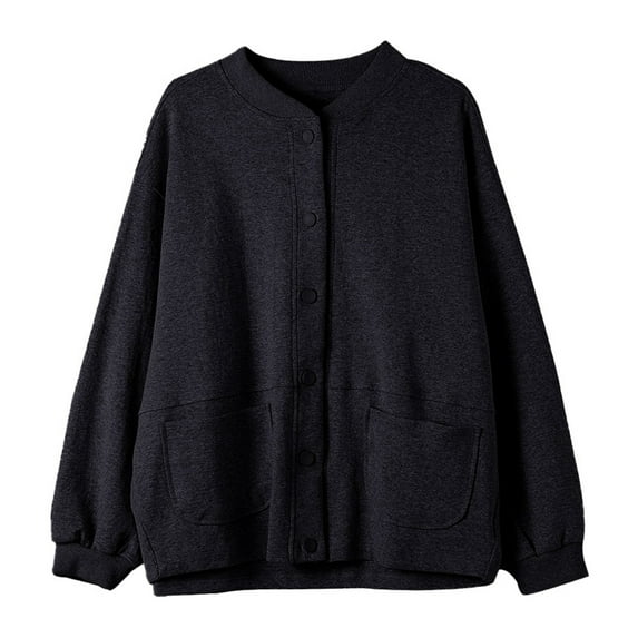 VNKIDY Women's Sweatshirt Solid Color Oversized Soft Pullover Long Sleeve Crewneck Loose Fit Sweatshirts For Autumn Winter Athletic Tops