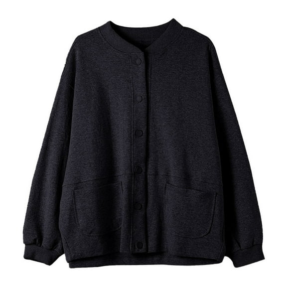 VNKIDY Women's Sweatshirt Solid Color Oversized Soft Pullover Long Sleeve Crewneck Loose Fit Sweatshirts For Autumn Winter Athletic Tops