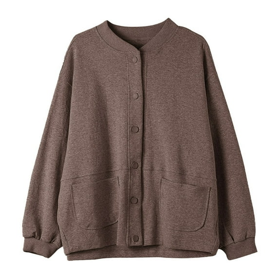 VNKIDY Women's Sweatshirt Solid Color Oversized Soft Pullover Long Sleeve Crewneck Loose Fit Sweatshirts For Autumn Winter Cozy Tops