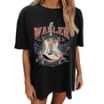 thumbnail image 1 of VNKIDY Women's T-Shirt Summer Guitar Graphic Oversized Tees Short Sleeve Crewneck Soft Lightweight Loose Fit Top For Casual Daily Wear Stylish Top, 1 of 4