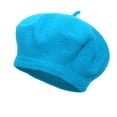 thumbnail image 1 of VNKIDY Womens Beret Hat Solid Color Artist Cap Soft Warm Breathable Hat For Cold Weather Daily Casual Wear Classic Headwear, 1 of 3