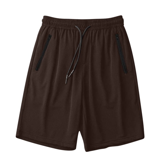 VNKIDY Womens Elastic Waist Mesh Basketball Shorts With Zipper Pockets Adjustable Drawstring Casual Loose Fit Shorts For Sports Daily Activities Versatile Bottoms