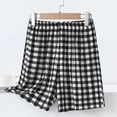 thumbnail image 1 of VNKIDY Womens Elastic Waist Plaid Sleep Shorts Checkered Print Loose Fit Comfortable Casual Shorts For Loungewear Nightwear XL, 1 of 2