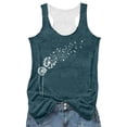 thumbnail image 1 of VNKIDY Womens Racerback Tank Top With Dandelion Print Sleeveless Loose Fit Casual Summer Top For Beach Daily Wear Dark Green M, 1 of 2