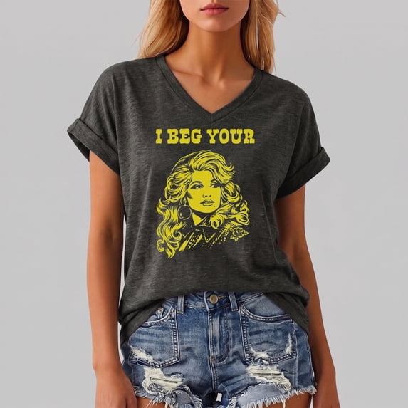 VNKIDY Womens Retro Dolly Shirt Short Sleeve Parton Memorial T-Shirts Country Legend Graphic Tees Vintage Country Music Festival Loose Fit Tops For Women,Size XXXL