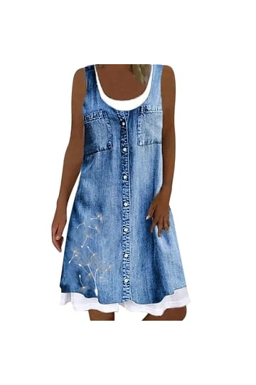 Denim Dresses Embroidery