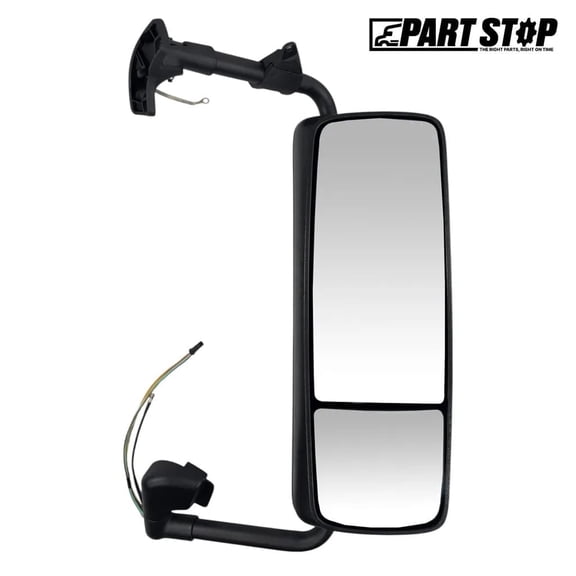 PartStop 82715372 Passenger Door Mirror Black Heated Electric with Bracket – Fits Volvo VNL 2004-2016