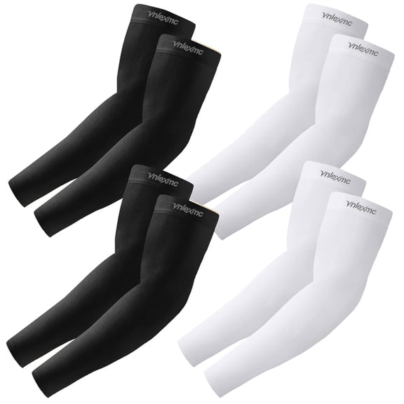 VNLEXMC 4 Pairs Arm Sleeves to Cover Arms for Men & Women,UV Sun Protection,Cooling Sports Compression,Tattoo Cover Up Sleeve