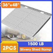 VNN 36 x 48 Shed Ramp 1500LB Capacity Anti-Slip Punch Plate Ramp for ATV 2PC