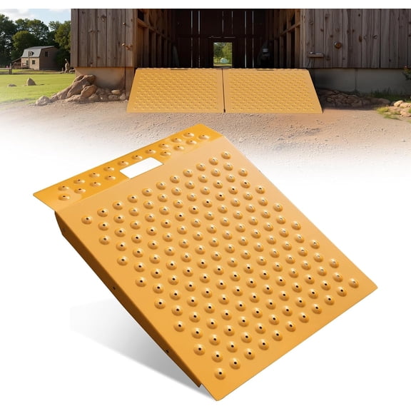 VNN Shed Ramp for Riding Mower Anti-Slip Punch Plate Ramp for ATV Motorcycles