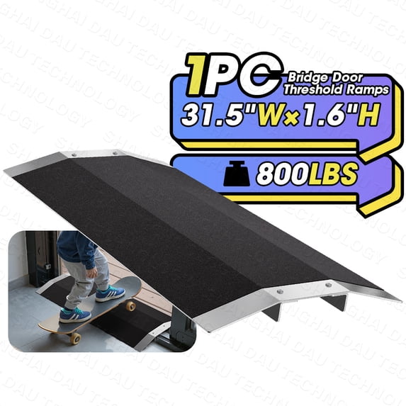VNN Wheelchair Ramp Bridge Door Threshold Ramps Black Transition ...