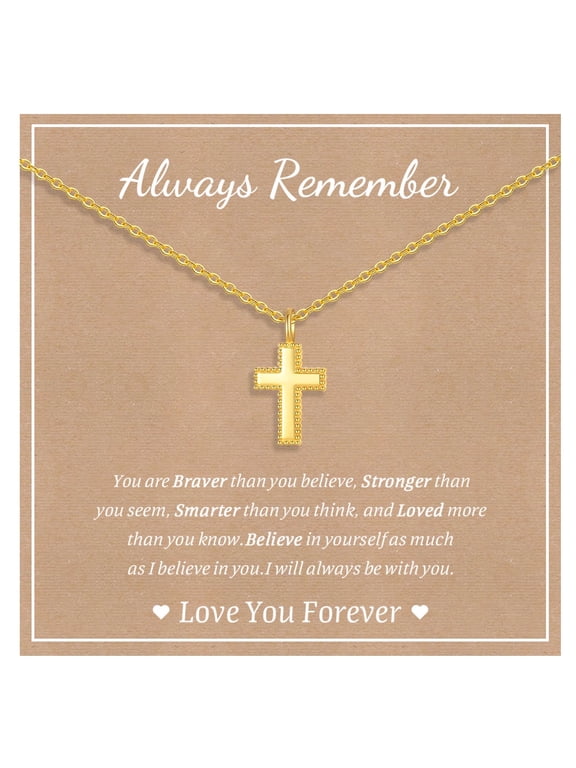 925 Sterling Silver Cross Necklace for Men - Faith Cross Chain Necklaces Small Dainty Pendant Jewelry Gifts for Teenager, Easter First Communion Baptism Birthday